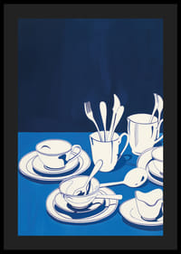 En blå dröm av porslin mot en djup midnattshimmel-4