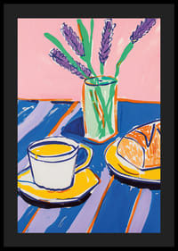 Colorful breakfast scene with lavender scent and vibrant light-4