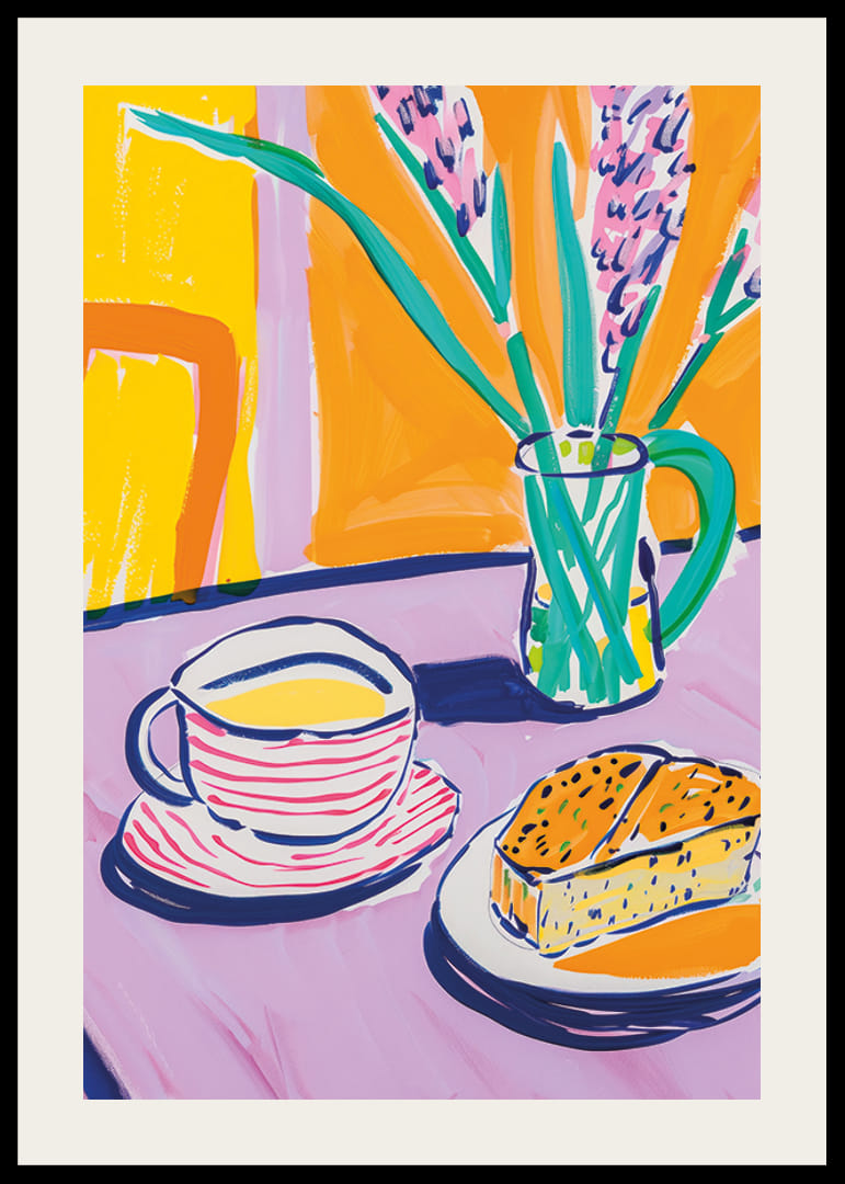 Explosion of color around tea, cake and flower arrangements-12