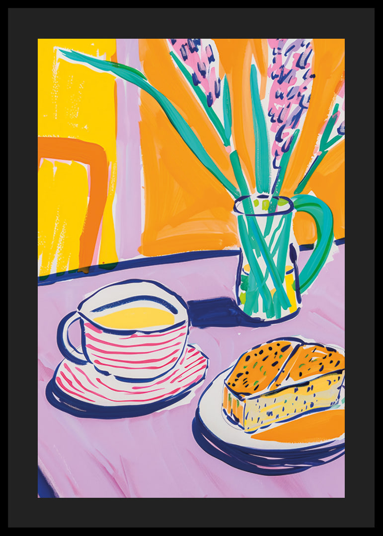 Explosion of color around tea, cake and flower arrangements-12