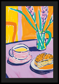 Explosion of color around tea, cake and flower arrangements-4