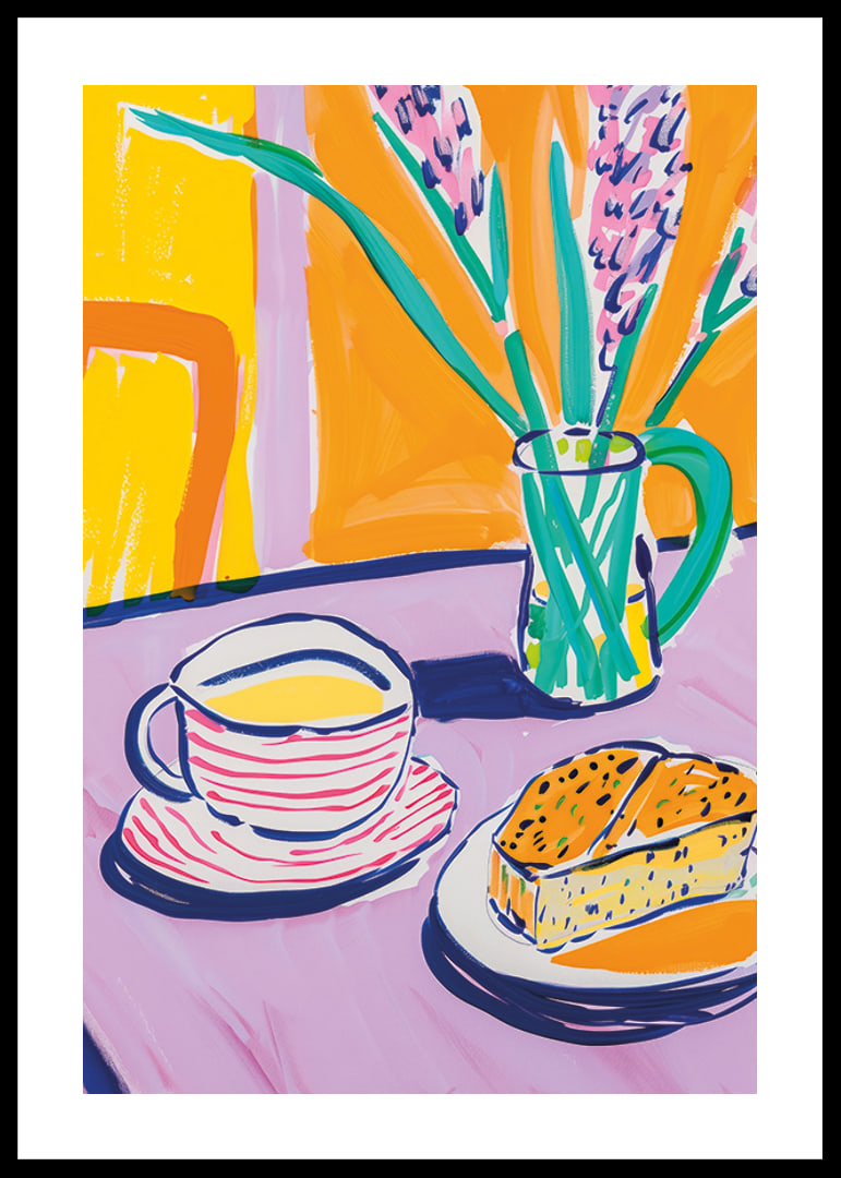 Explosion of color around tea, cake and flower arrangements-12