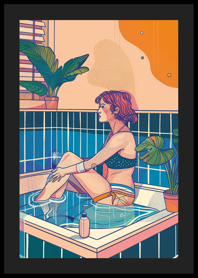 En avkopplande stund i ett färgrikt badrum-12