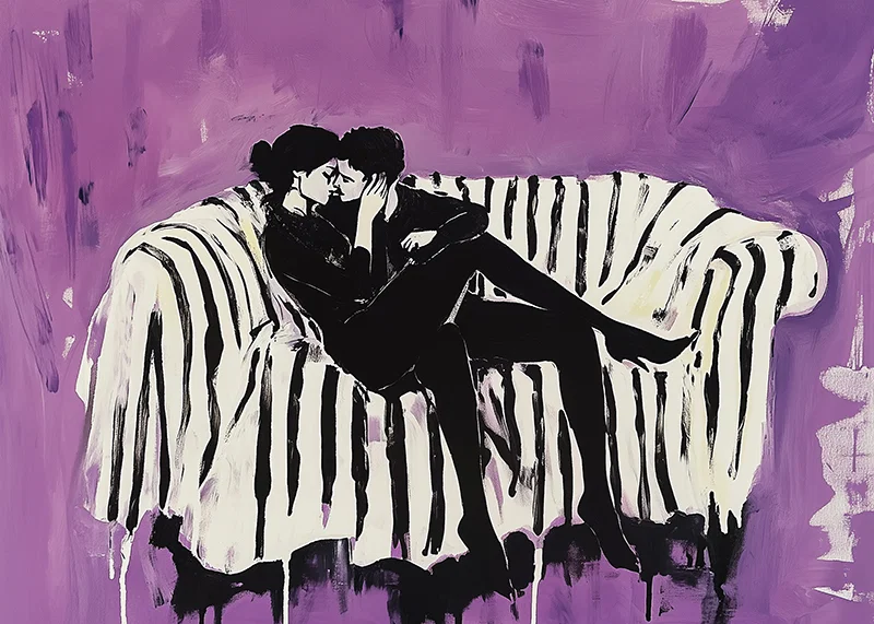 A loving embrace in purple and black reveals secrets-12