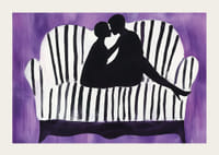 Siluety lásky na fialovom pozadí vytvárajú tajomstvo-3