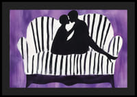 Siluety lásky na fialovom pozadí vytvárajú tajomstvo-4