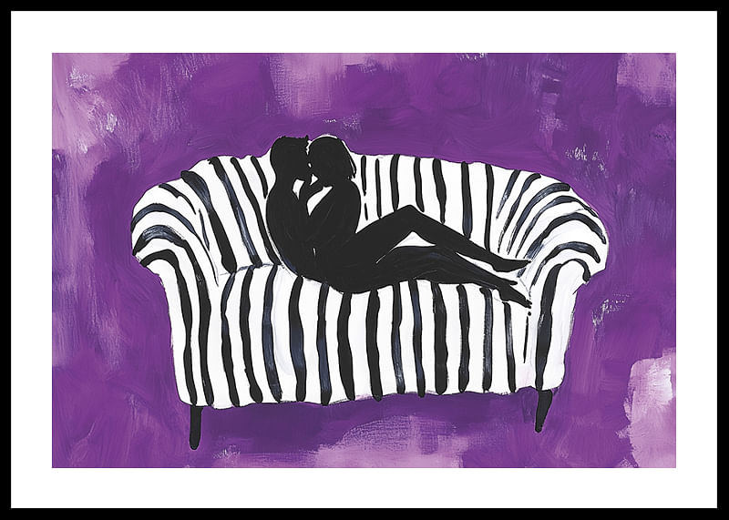 A silhouette of love against a purple background captures the moment-12