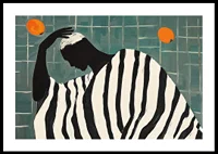 The elegance of the silhouette against colorful contrasts fascinates-0