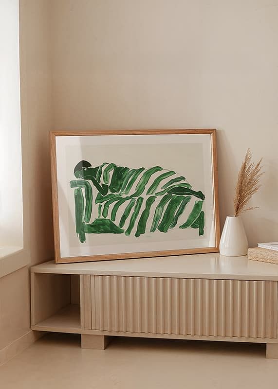 Green sweeping lines create a calm and dreamlike atmosphere-12