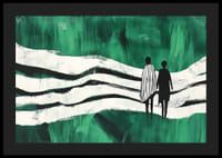 Zwei Figuren umgeben von den sanften Bewegungen des Grüns-4