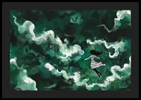 A girl floats through mysterious green clouds-4