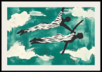 Två dansare svävar elegant genom molnen-2