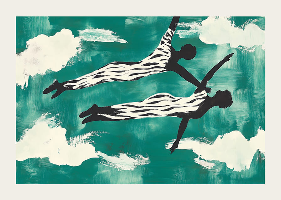 Két táncos elegánsan lebeg a felhők között-12