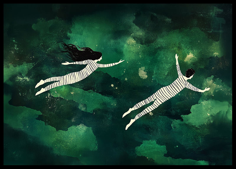 Un vol onirique dans le ciel nocturne apporte un sentiment de liberté et d'aventure-12