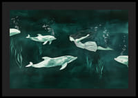 En magisk undervannsverden med delfiner og en havfrue-4