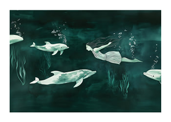 Poster Mystical Swimmers