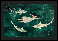 Dreamlike swim with sharks in a mysterious, green sea-4
