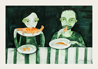 Two people share a quiet meal of shrimp-3