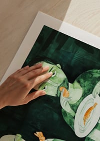 Two people share a quiet meal of shrimp-9