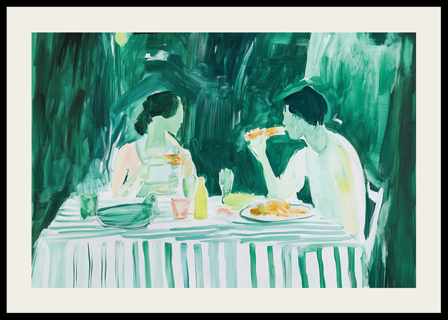 Dineren in groene tinten, waar intimiteit en conversatie stromen-12