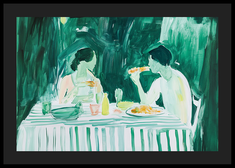 Dinner in green tones, where intimacy and conversation flow-12