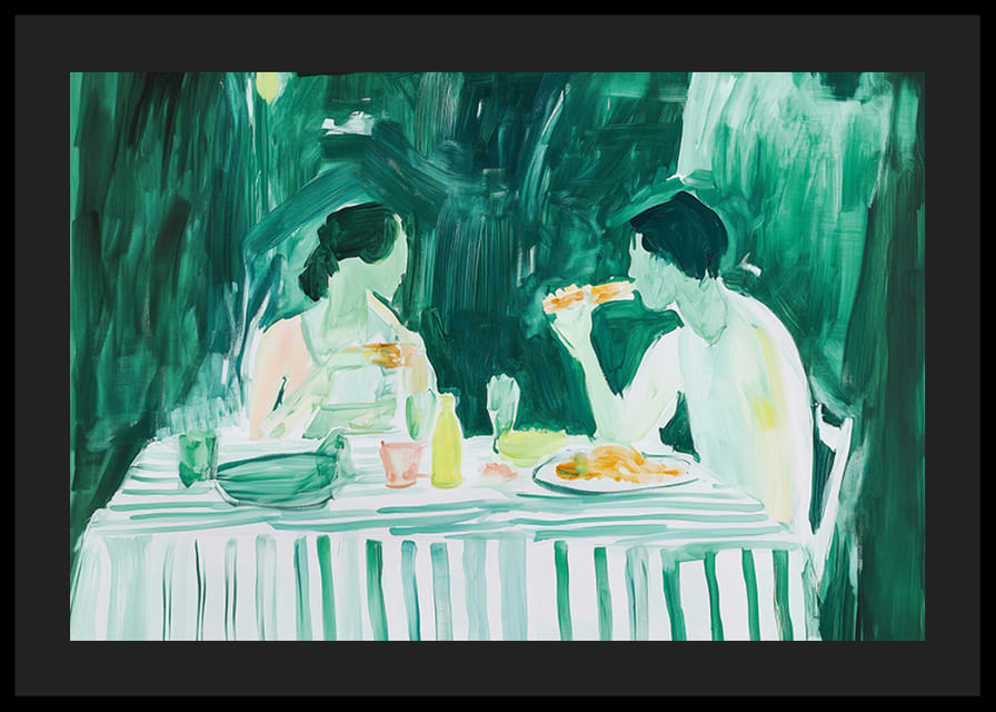 Dineren in groene tinten, waar intimiteit en conversatie stromen-12