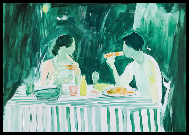 Dinner in green tones, where intimacy and conversation flow-12