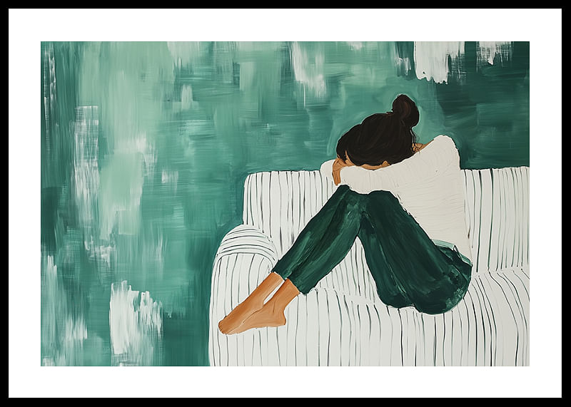 Soft elegance in green and white tones expresses deep thought-12
