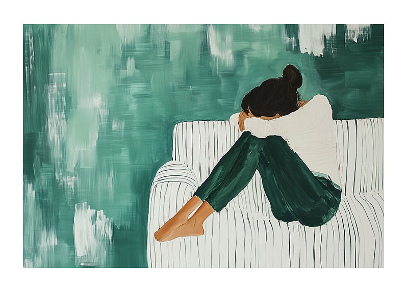 Soft elegance in green and white tones expresses deep thought-12