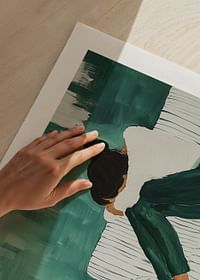 Soft elegance in green and white tones expresses deep thought-5