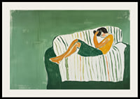 A relaxed figure rests in a harmonious green environment-2