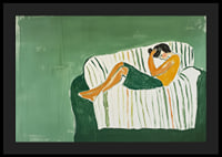 A relaxed figure rests in a harmonious green environment-4
