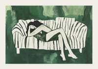 En avslappende scene fylt med ro og harmoni i grønne toner-3