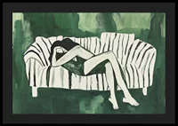 A relaxing scene filled with calm and harmony in green tones-4