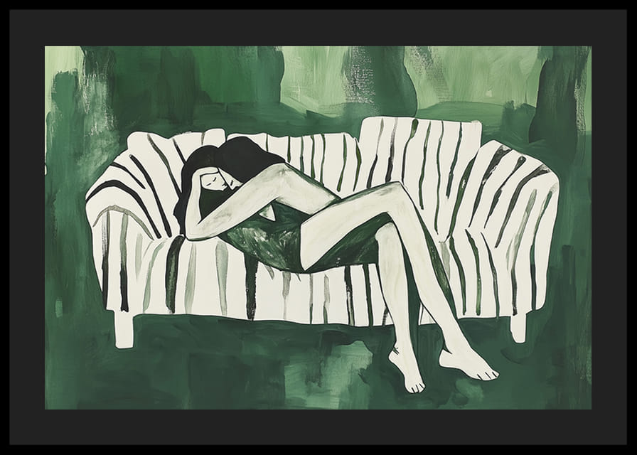 En avslappende scene fylt med ro og harmoni i grønne toner-12