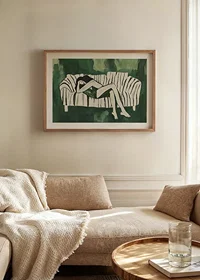 A relaxing scene filled with calm and harmony in green tones-8