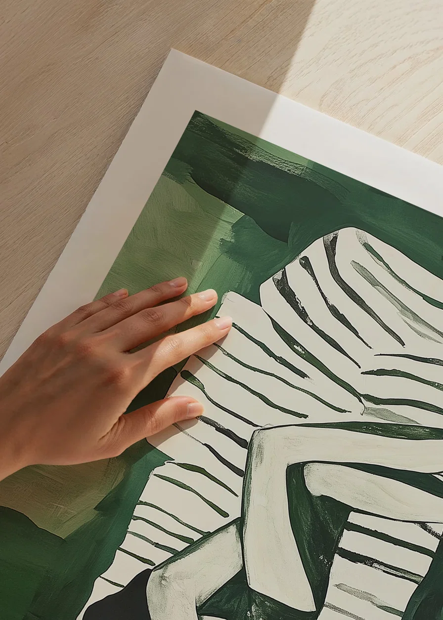 A relaxing scene filled with calm and harmony in green tones-12