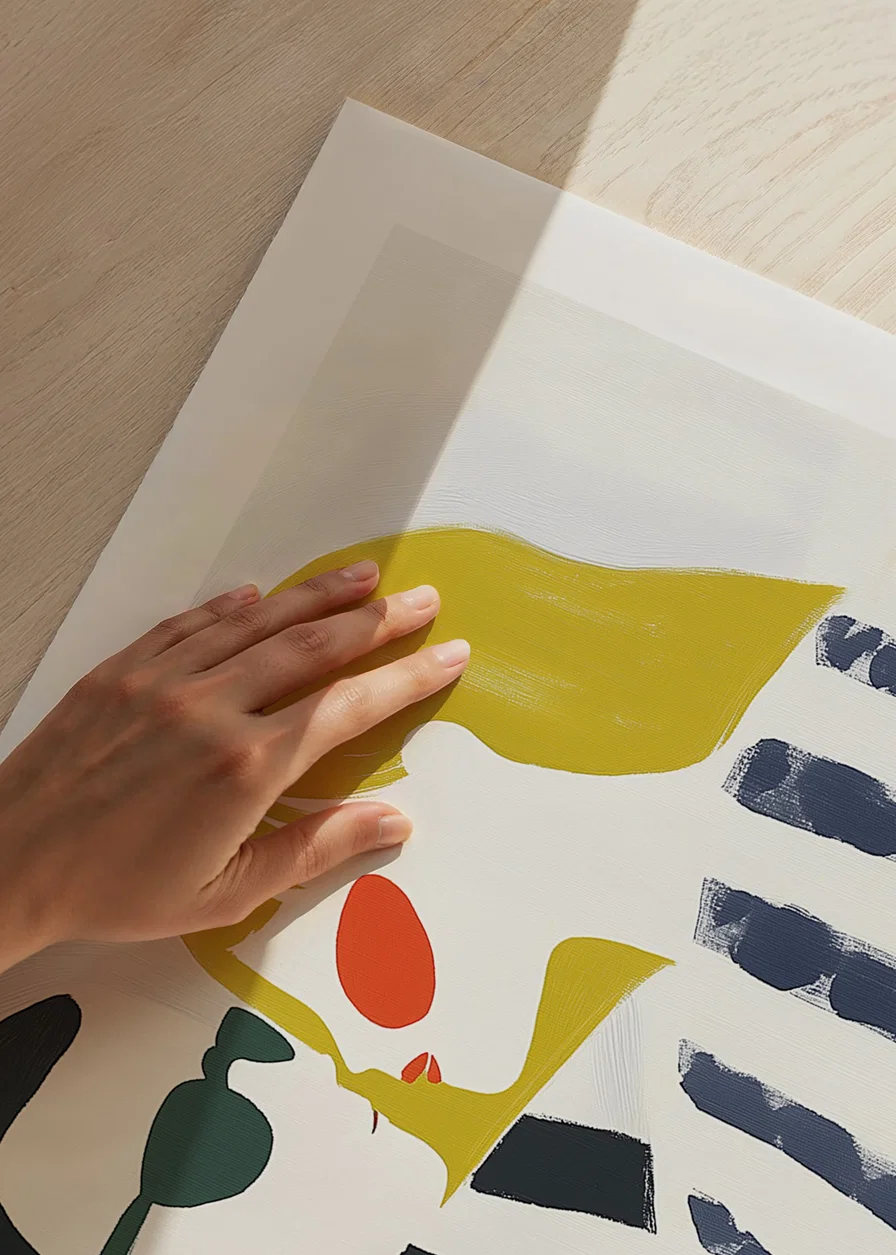 Contrasting couple in artistic stripes share an intimate moment-12