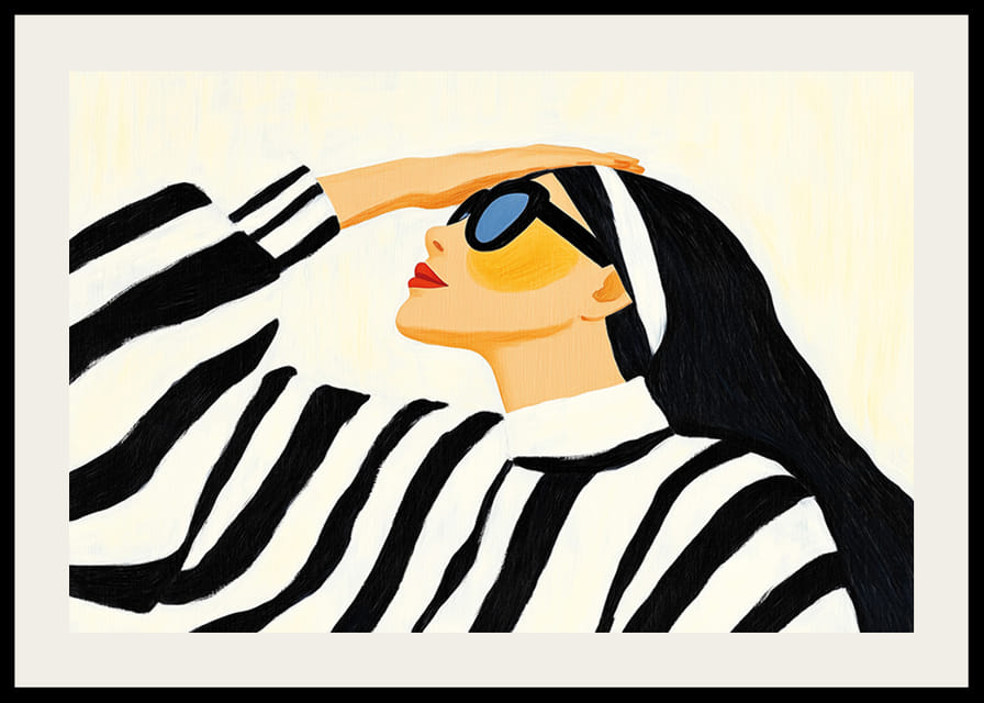 Une femme élégante portant des lunettes de soleil respire un style intemporel et une sophistication-12