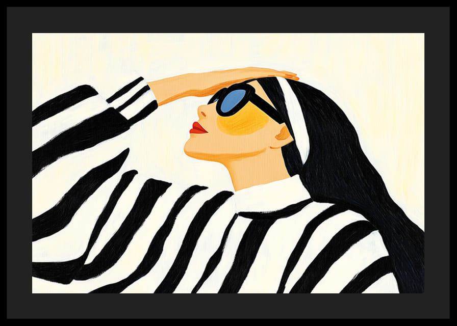 Une femme élégante portant des lunettes de soleil respire un style intemporel et une sophistication-12