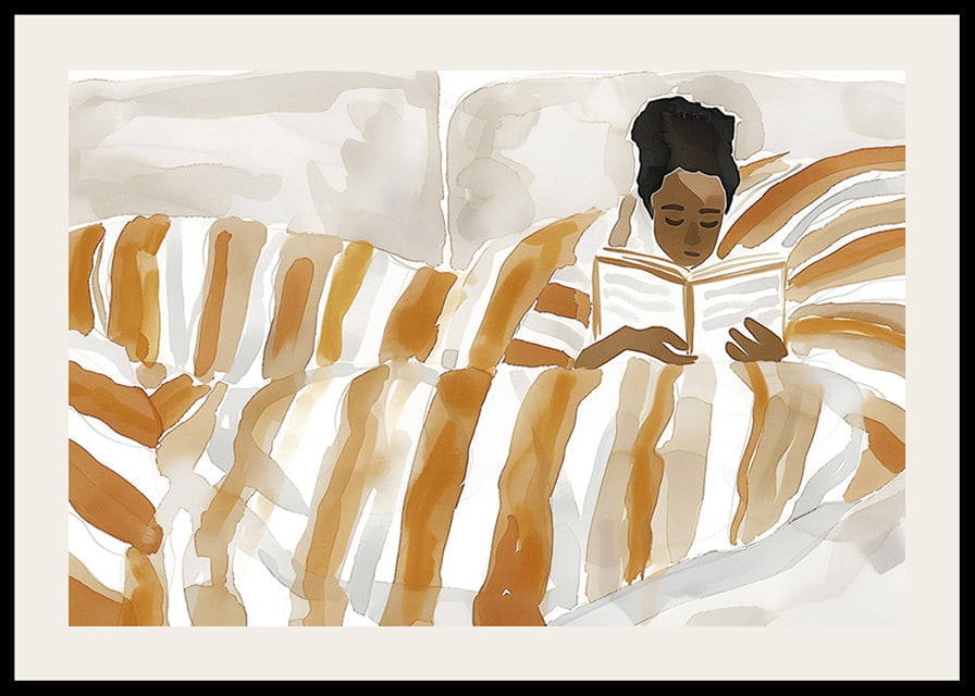 A relaxing moment in bed with a book warms the soul-12