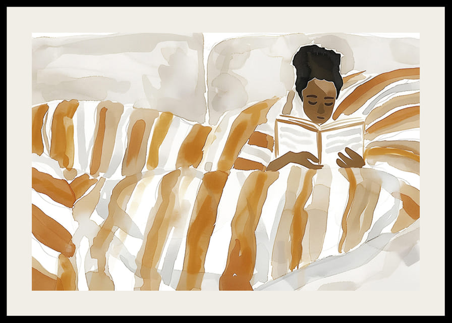 En avslappende stund i sengen med en bok varmer sjelen-12