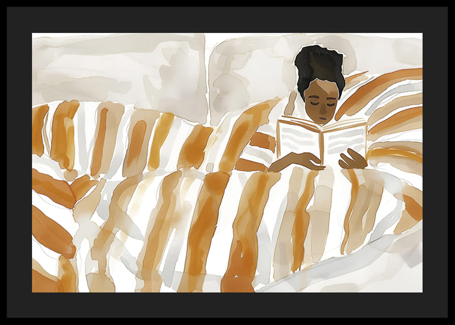 En avslappende stund i sengen med en bok varmer sjelen-12