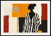 Kontrasterende skjønnhet med stilig eleganse mot en uttrykksfull bakgrunn-2