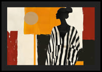 Kontrasterende skjønnhet med stilig eleganse mot en uttrykksfull bakgrunn-4