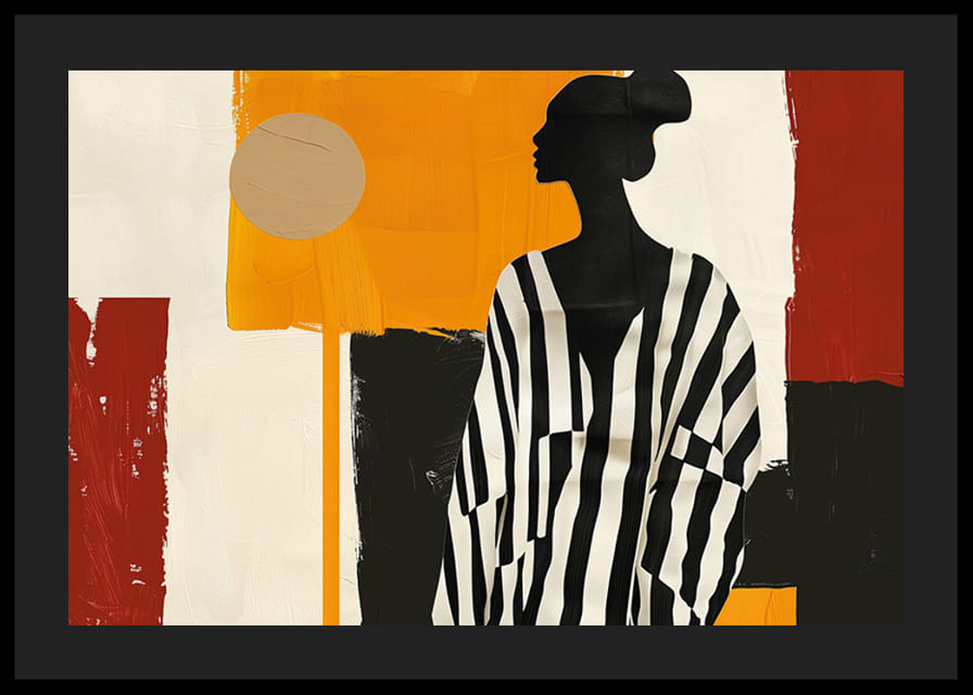 Kontrasterende skjønnhet med stilig eleganse mot en uttrykksfull bakgrunn-12