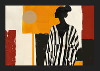 Kontrasterende skjønnhet med stilig eleganse mot en uttrykksfull bakgrunn-5