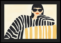 Contrasting style with bold stripes and mysterious elegance-4