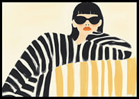 Contrasting style with bold stripes and mysterious elegance-6