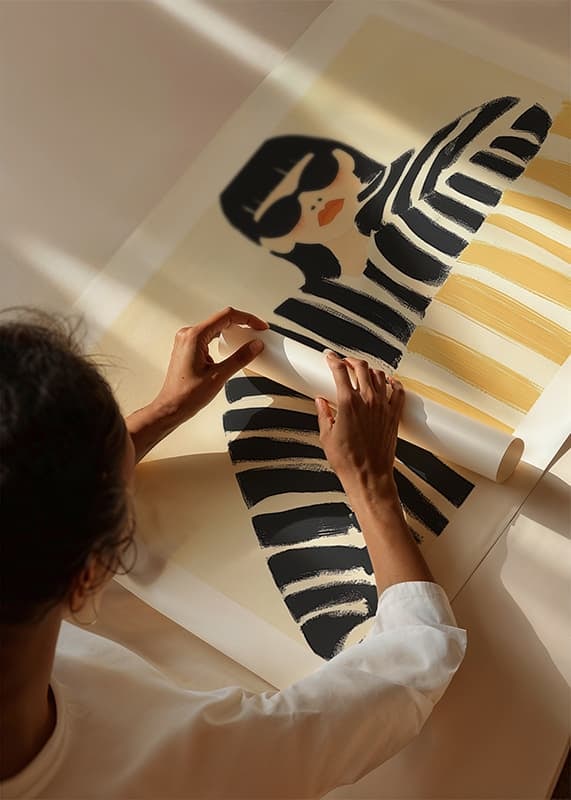 Contrasting style with bold stripes and mysterious elegance-12